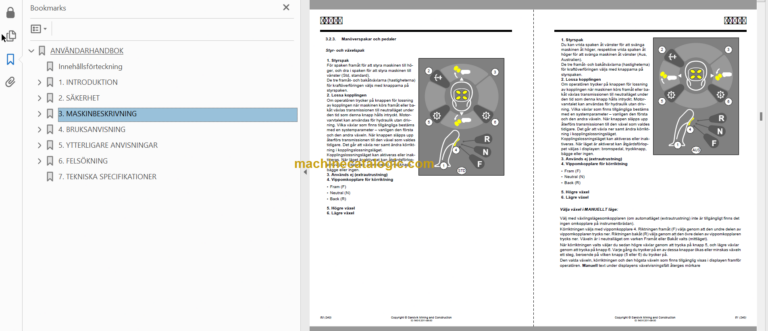Sandvik LH410 Underground Loader Operator's and Maintenance Manual (L210D847 Swedish)