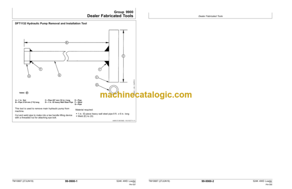 John Deere 524K 4WD Loader Engine 6068HDW74 (T3) Repair Technical Manual (TM10687)