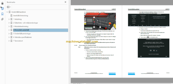 Sandvik LH517i Mining Loader Operator's and Maintenance Manual (L017D852 Swedish)