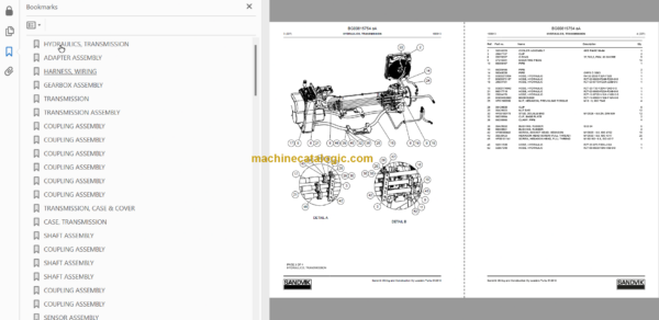 Sandvik LH621 Mining Loader Service and Parts Manual (L821D433)