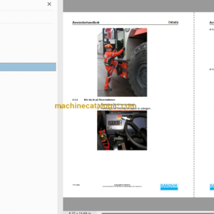 Sandvik TH545i Underground Truck Operator’s and Maintenance Manual (T045D743 Swedish)