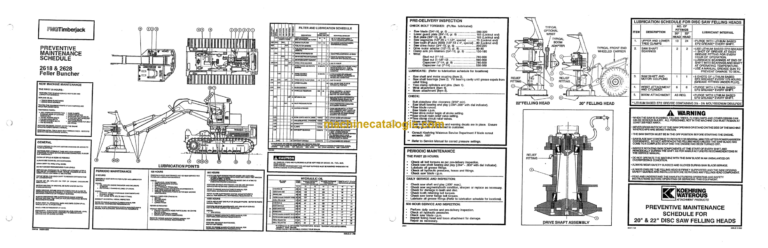 Timberjack 2618 2628 Feller Buncher Operators Manual