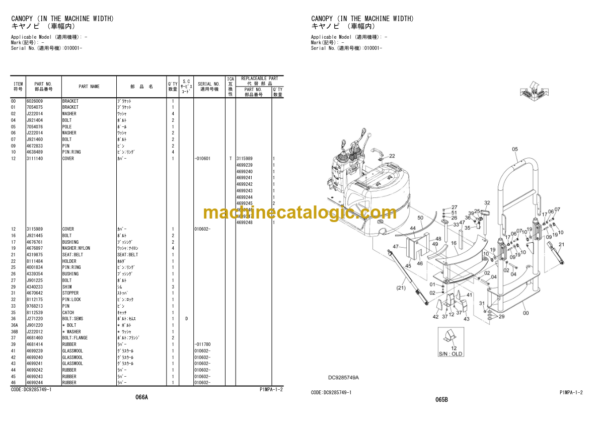 Hitachi AX10u-4 Mini Excavator Parts Catalog