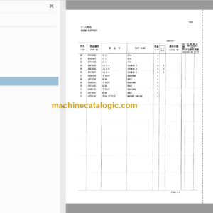 Hitachi EX35U EX36UE Excavator Parts Catalog & Equipment Components Parts Catalog