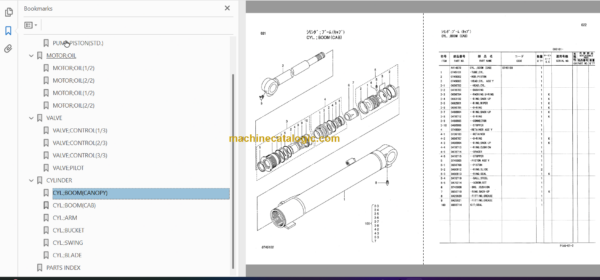 Hitachi EX35U EX36UE Excavator Parts Catalog & Equipment Components Parts Catalog