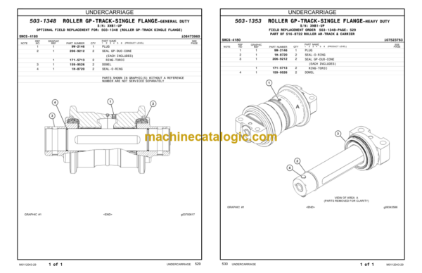 Caterpillar 330 Excavator Parts Manual