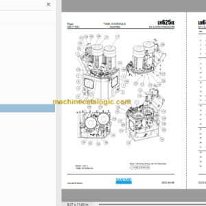 Sandvik L625ie Mining Loader Parts Manual (L625ECNA0A0039)