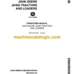 John Deere JD400 TRACTORS AND LOADERS Operators Manual (OMT32425)