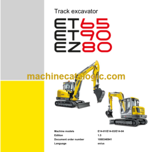 Wacker Neuson ET65 ET90 ET80 Track Excavator Operator's Manual