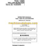 Timberjack 753G 608S Feller Buncher Operators Manual