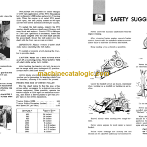 John Deere JD400 TRACTORS AND LOADERS Operators Manual (OMT32425)