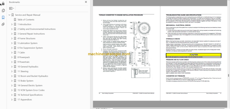 Sandvik LH517i Mining Loader Service and Parts Manual (L517DPNA0A0966)