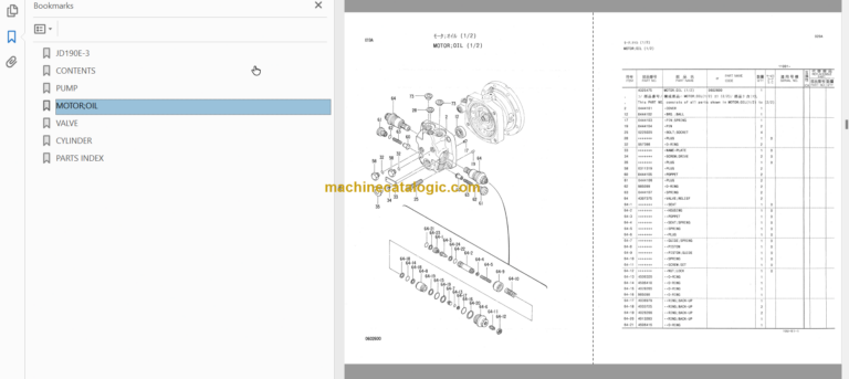 JD190E-3 Excavator Parts Catalog & Equipment Components Parts Catalog