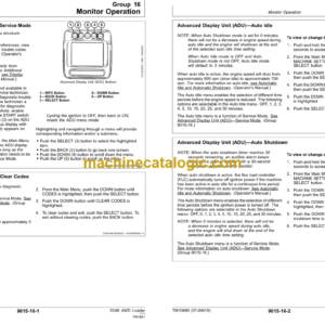 John Deere 524K 4WD Loader Engine 6068HDW74 (T3) Operation and Test Technical Manual (TM10686)