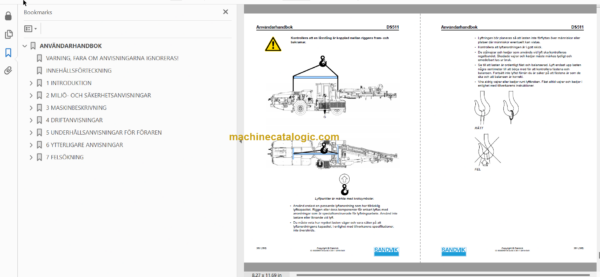 Sandvik DS511c Drill Rig Operator's and Maintenance Manual (115B42360-1 Swedish)