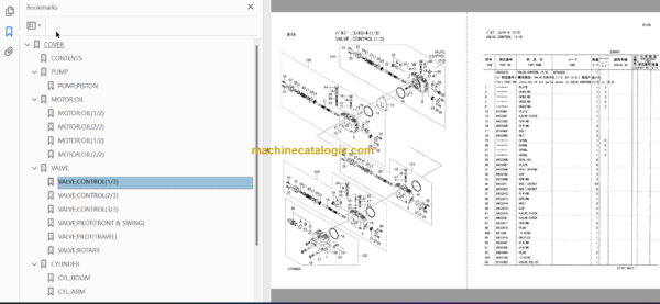 Hitachi EX35U Excavator USA Spec. Parts Catalog & Equipment Components Parts Catalog