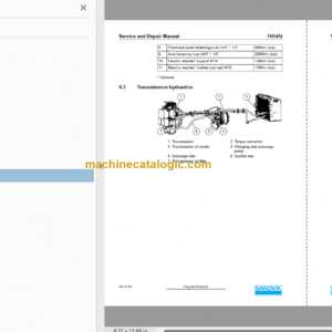 Sandvik TH545i Underground Truck Service and Parts Manual (T045D743)