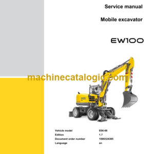 Wacker Neuson EW100 Mobile Excavator Service manual