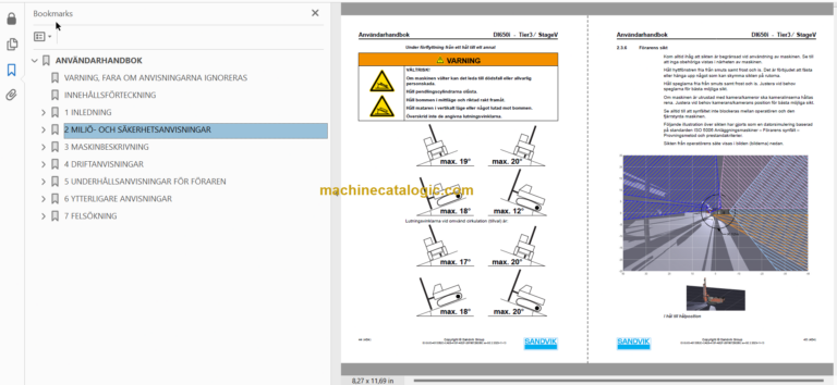 Sandvik Leopard DI650i Drill Rig Operator's and Maintenance Manual (90259 Swedish)