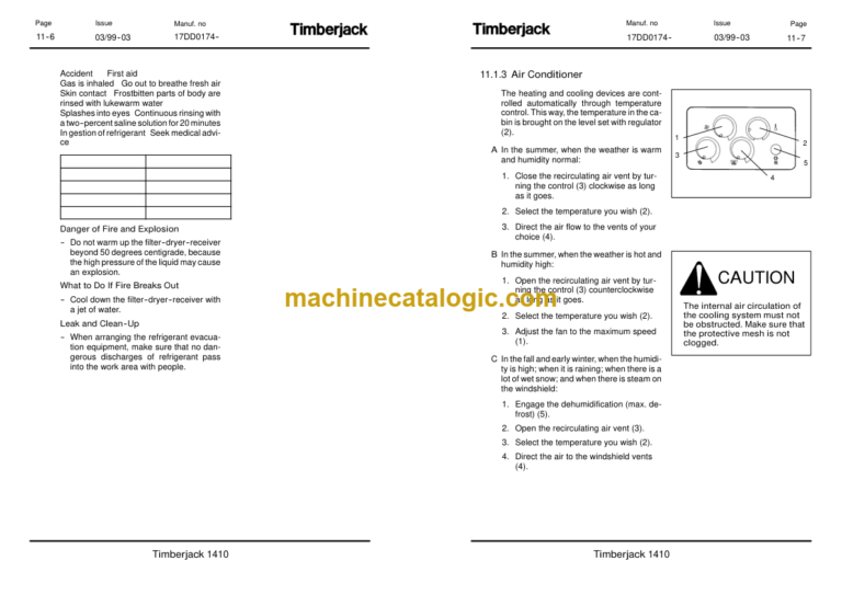 Timberjack 1410 Forwarder Operator and Maintenance Manual