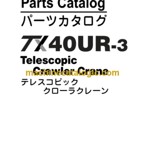 Hitachi TX40UR-3 Telescopic Crawler Crane Parts Catalog