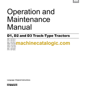 Caterpillar D1 D2 and D3 Track-Type Tractor Operation and Maintenance Manual