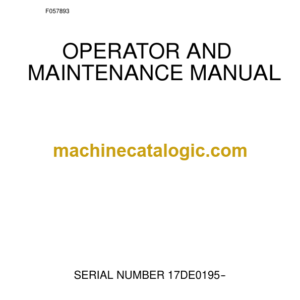Timberjack 1710 Forwarder Operator and Maintenance Manual