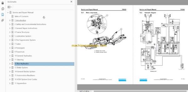 Sandvik TH545i Underground Truck Service and Parts Manual (T545DAMA0A0167)