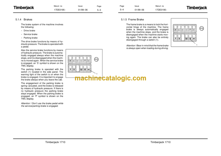 Timberjack 1710 Forwarder Operator and Maintenance Manual