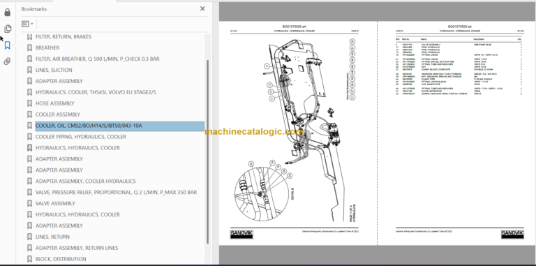 Sandvik TH545i Underground Truck Service and Parts Manual (T545DAMA0A0167)