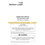 John Deere 710D Backhoe Loader Operators Manual (OMT164842)