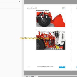 Sandvik LH517i Mining Loader Operator’s and Maintenance Manual (L517DKNA0A0967 Swedish)