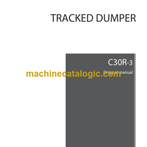 YANMAR C30R-3 Tracked Dumper User Operation and Maintenance Manual