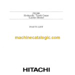 Hitachi FK180 Hydraulic Track Crane (Lattice Boom) Parts Catalog