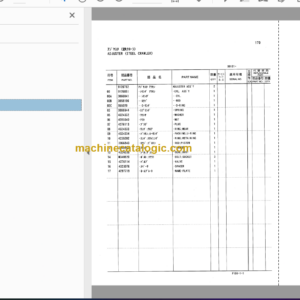 Hitachi EX40U Excavator Parts Catalog & Equipment Components Parts Catalog