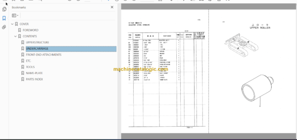 Hitachi EX40U Excavator Parts Catalog & Equipment Components Parts Catalog