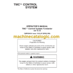 Timberjack OMF069434 TMC Control System Operators Manual