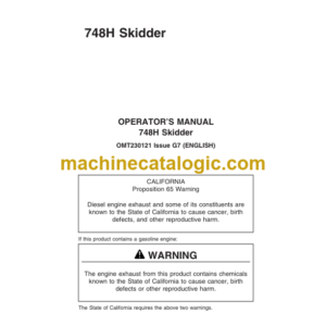 John Deere 748H Skidder Operators Manual (OMT230121)