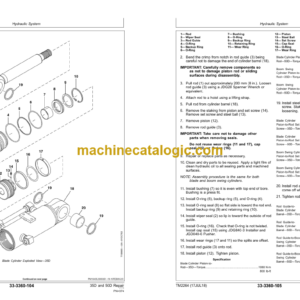 John Deere 35D and 50D Excavator Repair Technical Manual (TM2264)