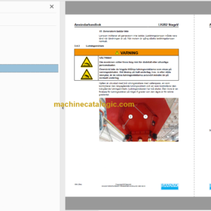 Sandvik LH202 Mining Loader Operator’s and Maintenance Manual (L202DCMA0A0088 Swedish)