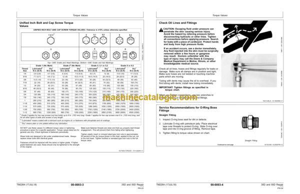 John Deere 35D and 50D Excavator Repair Technical Manual (TM2264)