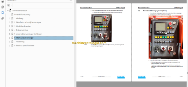 Sandvik LH202 Mining Loader Operator's and Maintenance Manual (L202DCMA0A0088 Swedish)