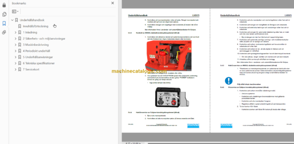 Sandvik LH517i Mining Loader Operator's and Maintenance Manual (L517DLMA0A0876 Swedish)