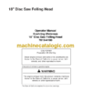 Timberjack 701544100 Koehring Waterous 18 Disc Saw Felling Head Operators Manual
