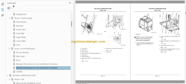 Hitachi ZX670LC-5G ZX670LCH-5G ZX670LCR-5G Hydraulic Excavator Technical and Workshop Manual