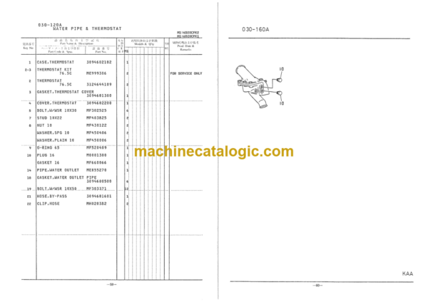 Furukawa FL230 6D20C Engine Parts Catalog