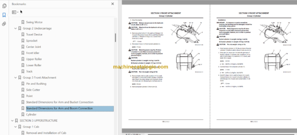 Hitachi ZX670LC-5G ZX670LCH-5G ZX670LCR-5G Hydraulic Excavator Technical and Workshop Manual