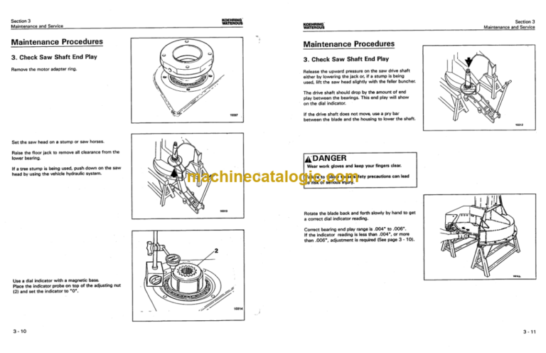 Timberjack 701544100 Koehring Waterous 18 Disc Saw Felling Head Operators Manual