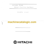Hitachi FK180 Hydraulic Track Crane (Load Scale) Parts Catalog