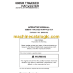 Timberjack 608SH Tracked Harvester Operators Manual